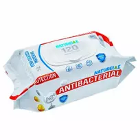 Drėgnos antibakterinės servetėlės NATURELLE ANTIBACTERIAL, 120vnt.