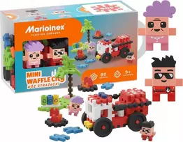 Marioinex mini vaflinės kaladėlės miesto priešgaisrinės tarnybos 80vnt 2 figūrėlėsZA5488