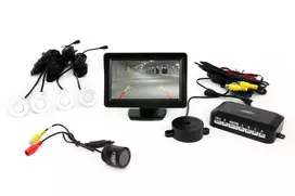 Amio Parkavimo pagalbos sistema TFT01 4,3" su HD 315 LED kamera, 4 balti jutikliai 22 mm