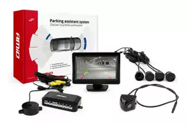 Amio Parkavimo pagalbos sistema TFT01 4,3" su HD-310 kamera, 4 juodi jutikliai