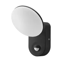 Sieninis šviestuvas Orno RIOLIT LED 15W, sodo šviestuvas su judesio jutikliu, 1100lm, IP65, 4000K, juodas