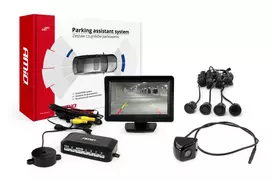 Amio Parkavimo pagalbos sistema TFT01 4,3" su HD-310 kamera, 4 juodi jutikliai GOLD