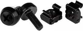 StarTech Rinkinys varžtai M5 x 12mm/poveržlės/veržlės - 50 komplektų Juoda (CABSCREWM5B)