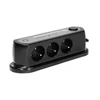 Orno Stalinis maitinimo elementas 3x2P+Z įkroviklis 2xUSB OR-AE-13190/B juodas, juoda