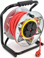 AW-Tools AWTOOLS pratęsimo laidas metalinis būgnas RAUDONAS HEAVY DUTY 40m 3x1,5 mm 16A / 3680W / IP44