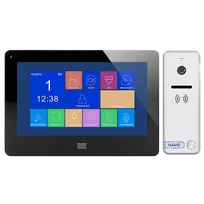 Orno Rinkinys Vaizdo domofono komplektas, spalvotas be ragelio, 7 colių LCD jutiklinis ekranas, OSD meniu, atmintis, SD kortelės lizdas, DVR, vartų valdymas, juodas, FELIS MEMO