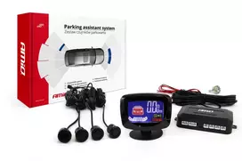 Parkavimo pagalbos sistema LED-GRAF, 4 juodi jutikliai GOLD 18 mm AMIO-01578