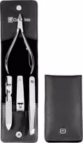 Zwilling CLASSIC INOX Neats leather case, juodas, 4 pc