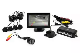 Amio Parkavimo pagalbos sistema TFT01 4,3" su HD 315 LED kamera, 4 juodi jutikliai 22 mm