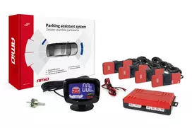 Parkavimo pagalbos sistema LED-GRAF, 4 juodi jutikliai 16,5 mm, vidinis montavimas AMIO-02257