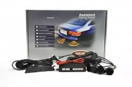 Parkavimo pagalbos sistema LED, 4 juodi jutikliai 22 mm AMIO-01565