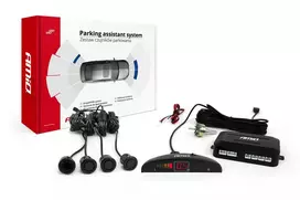 Parkavimo pagalbos sistema LED, 4 juodi jutikliai GOLD 18 mm AMIO-01577
