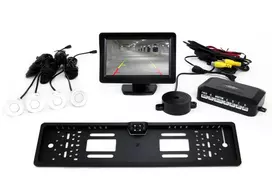 Amio Parkavimo pagalbos sistema TFT01 4,3" su CAM-402 LED kamera, 4 balti jutikliai
