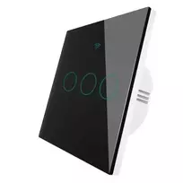Moes WS-EU3 jutiminis 3 kanalų juodos spalvos išmanusis WIFI RF jungiklis