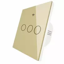 Moes WS-EU3 jutiminis 3 kanalų auksinės spalvos išmanusis WIFI RF jungiklis