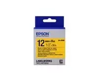 Epson LK-4YBW (C53S654014) Ženklinimo juostos kasetė, Strong Adhesive, Juodas on Geltona (12mm, 9m)