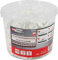 AW-Tools Plytelių lygio indikatorius AWTools AW30370; 1 mm; 7-15 mm; 400 vnt.