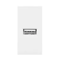 Orno NOEN USB, modulinis prievadas 22,5x45 mm su USB įkrovikliu, 2,1 A 5 V DC, baltas