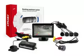Amio Parkavimo pagalbos sistema TFT01 4,3" su HD-307-IR kamera, 4 juodi jutikliai 22 mm