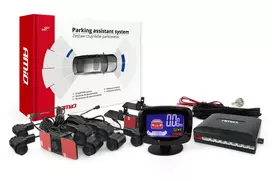 Parkavimo pagalbos sistema LED-GRAF, 8 juodi jutikliai 16,5 mm, vidinis montavimas AMIO-02258