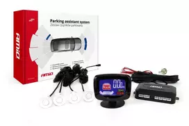 Parkavimo pagalbos sistema LED-GRAF, 4 balti jutikliai 22 mm AMIO-01563