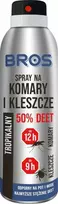 Bros Purškiklis nuo uodų ir erkių 50% DEET 180 ml