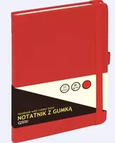 KW Trade Notatinė GRAND su gumyte raudona A5/80 lapų languota 232365