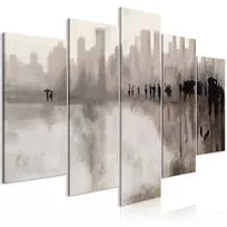 Artgeist Paveikslas - City in the Rain (5 Parts) Wide