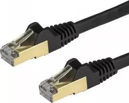 StarTech STARTECH.COM 1.5m CAT6A- Kabelis - Juodas - RJ45 -Ethernet Kabelis - snagless - Kupfer - LAN - STP - 10Gb - 6ASPAT150CMBK