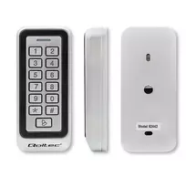 QOLTEC 52442 Kodinė spyna RHEA su RFID skaitytuvu Kodų kortelės rakto pakabukas Durų skambutis IP68 EM