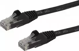 StarTech STARTECH.COM 7,5m CAT6 Kabelis - schwarzes CAT6-Patchkabel - Snagless-RJ45 - 24 AWG Kupferdraht - LAN - Ethernet N6PATC750CMBK