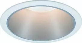 Paulmann Cole Coin įmontuojamas šviestuvas 3 krypčių pritemdomas LED 1x6,5W 2700K 230V baltas/sidabrinis kilimėlis/plastikas