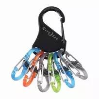 Raktų juosta Nite Ize KeyRack nerūdijantis plienas + 6x mikro karabino plastik( KLKP -01-R3)