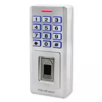 QOLTEC 52447 Kodinė spyna OBERON su pirštų atspaudų skaitytuvu RFID kodų kortelės rakto pakabukas durų skambutis IP68 EM