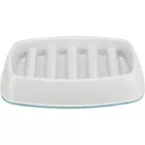 TRIXIE Lėto ėdimo dubenėlis, plast.-TPR, 0.25 l-21x14 cm, pilkas