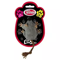 PET NOVA Plush Mouse pliušinė pelė katėms 7x5cm 3vnt