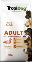 TROPIDOG Premium Adult Medium & Large antiena su ryžiais - sausas šunų maistas - 12 kg
