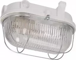 Sieninis šviestuvas Orno OVAL 100 7063NB šviestuvas, 100 W, E27, IP54, stiklinis gaubtas, plieno gaubtas, bakelitinis cokolis