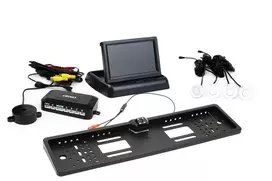 Amio Parkavimo pagalbos sistema TFT02 4,3" su HD-402-LED kamera, 4 balti jutikliai