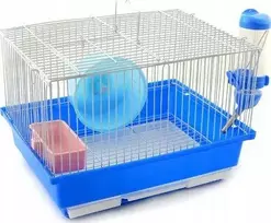 Panama Pet graužikų narvas laikinam laikymui 30x23x20 cm balta ir mėlyna