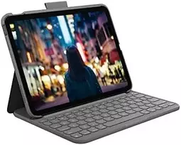 Logitech Logitech Slim Folio Pilkas Bluetooth QWERTZ vokiečių kalba