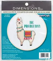 DIMENSIONS Simplicity Creative Corp Kryželių siuvinėjimo rinkinys su lanku "No Probllama" D72-76111