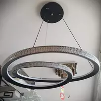 60W 3000-6000K LED pakabinamas šviestuvas juodas su nuotolinio valdymo pulteliu