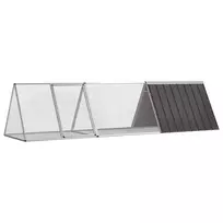 Triušių narvas, antracito, 302,5x80,5x71cm, plienas