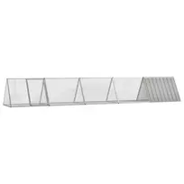 Triušių narvas, pilkas, 504,5x80,5x71cm, galvanizuotas plienas