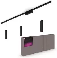 Lubinis šviestuvas Philips Hue Perifo 3xcylinder pakabinamos lubos juoda