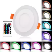 9w LED panelė keičianti spalvas su IR pulteliu (RGB) apvali