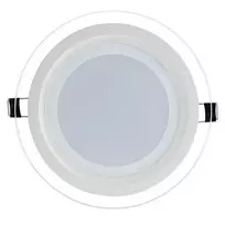 18W 3000K LED Panelė Apvali Stikliniu Rėmeliu Šilta Balta Šviesa