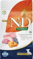 FARMINA N&D moliūgas Dog ėriena&Blueberry Puppy Mini - dry dog food - 800g