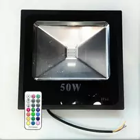 RGB 50W LED lauko prožektorius valdomas RF nuotolinio valdymo pulteliu